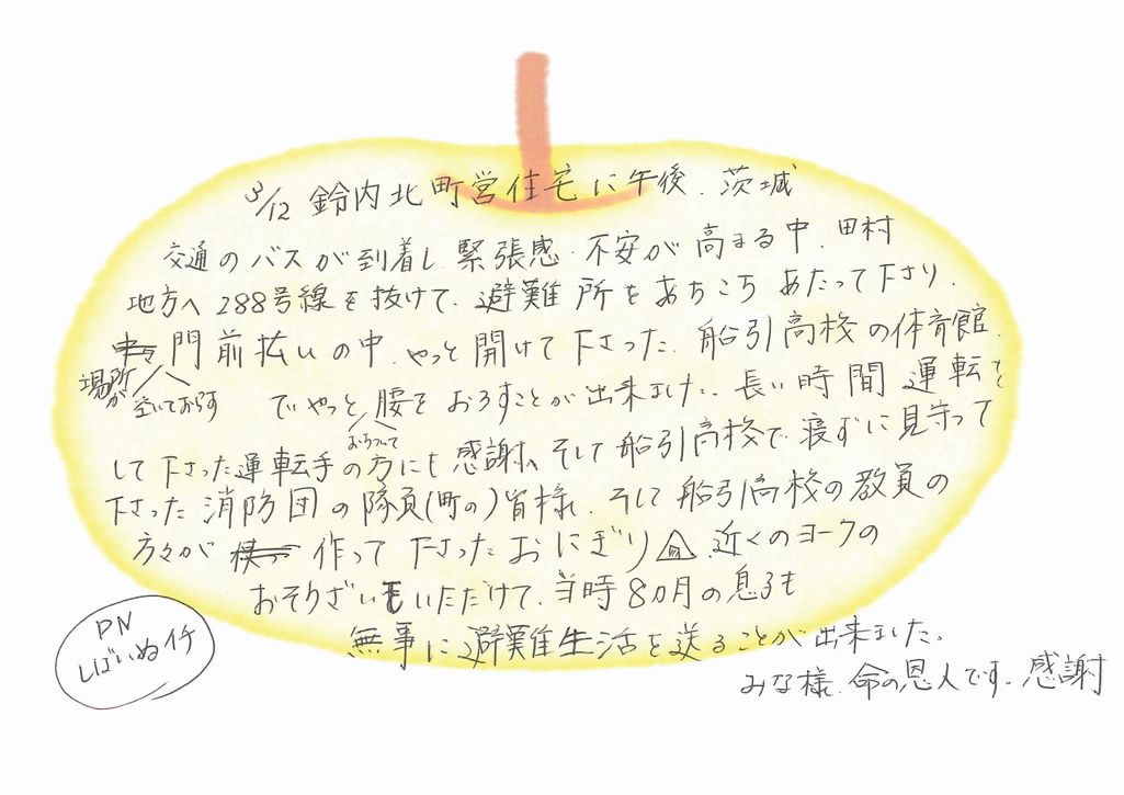 伝えたい、ありがとうメッセージ