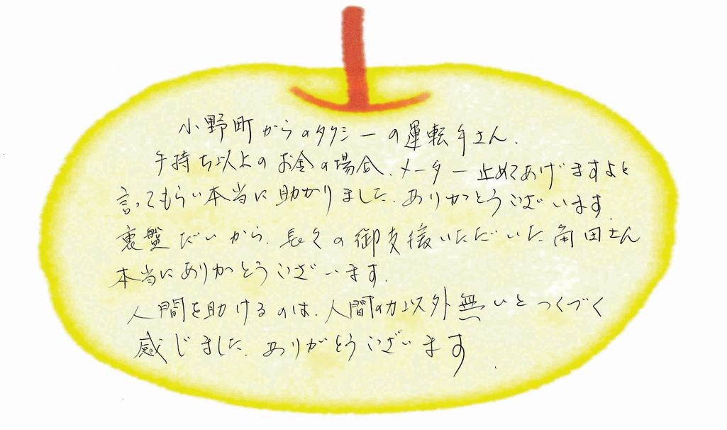 伝えたい、ありがとうメッセージ