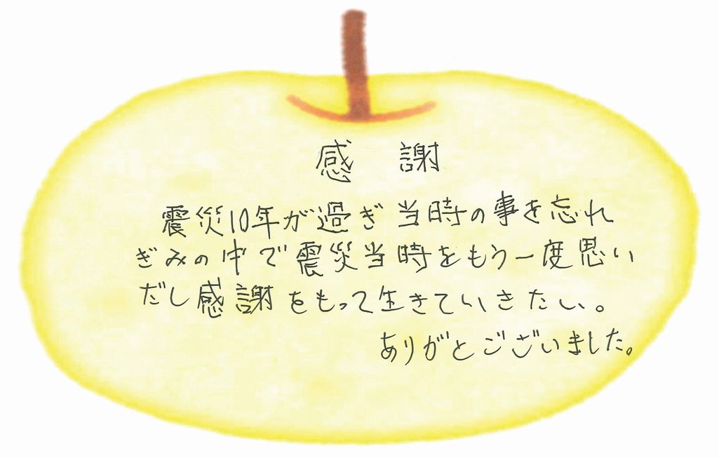 伝えたい、ありがとうメッセージ